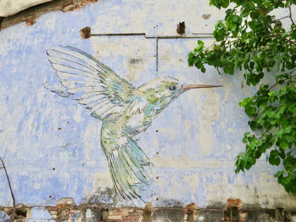hummingbird mural
